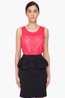 Marc By Marc Jacobs Red Silk Muriel Tank Top for women