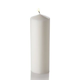 White Unscented Pillar Candles Set 20 Wedding  