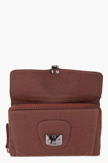 CARVEN Chocolate Leather Wallet for women
