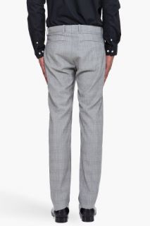 Theory Grey Plaid Jake Trousers for men