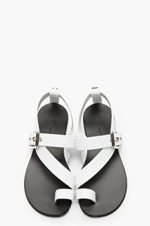 Giuseppe Zanotti White Leather Gim Sandals for men