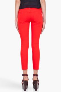Marc By Marc Jacobs Red Cropped Lola Jeans for women