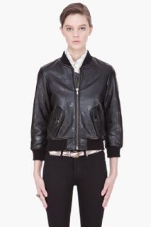 Marc By Marc Jacobs Black Gia Dot Leather Jacket for women