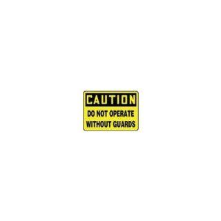 10 Black And Yellow Aluminum Value Machine Guarding Sign Caution Do