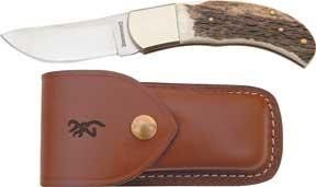 Browning Skinner Lockback Folding Hunter Stag Handle Knife