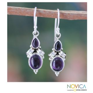 Sterling Silver Mumbai Lilac Amethyst Earrings (India) Today $49.99