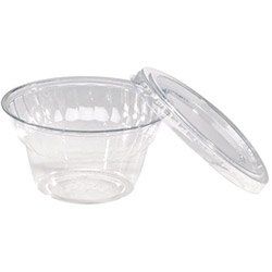 WNA Comet 5 Oz Cold Plastic Dessert Cup, Clear, Pack of