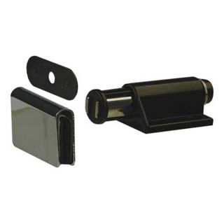 Approved Vendor 4FCX1 Glass Door Catch, Blk, Catch L 1 3/32 In