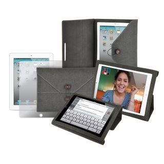 Premium Apple iPad 2 Corduroy Carrying Folder Case with Screen