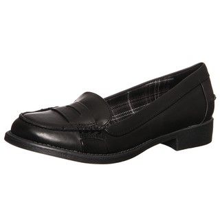 MIA 2 Womens Norman Black Slip on Loafers
