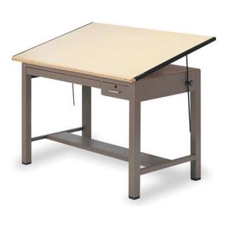 Mayline 7734BDES Drafting Table, Steel 4 Post, 48 In Top W