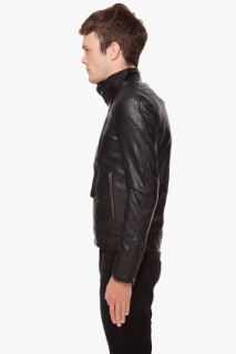 Shades Of Grey By Micah Cohen Leatherette Moto Jacket for men