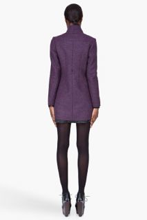 Michael Angel Purple Wool Bennett Coat for women