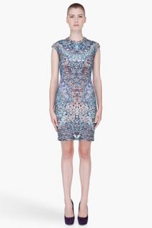 McQ Alexander McQueen Teal Mirage Print Dress for women