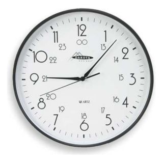 Approved Vendor 2CHZ7 Clock, Rnd, Analog, 24 Hr, 12in, Blk, 120V