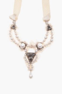 Lanvin Pyramid Pearl Necklace for women