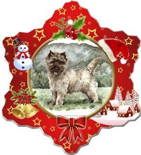 Cairn Terrier Porcelain Holiday Ornament