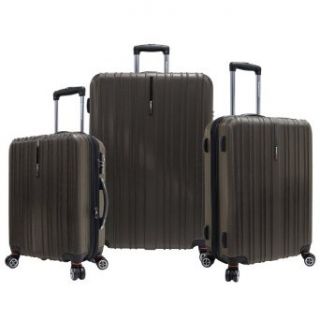 Travelers Choice Tasmania 3 Piece Luggage Set, Dark Brown