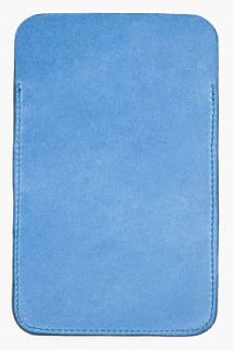 CARVEN Sky Blue Buffed Leather Pocket Protector for men
