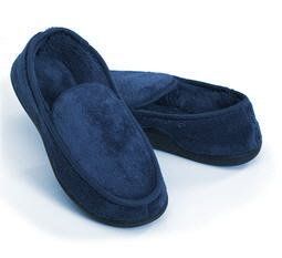 Micro Terry Slip On Mens Slippers by totes (XL (11 12), Navy) Shoes