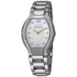 Ebel Womens Beluga Tonneau Grande Mother of Pearl Diamond Watch