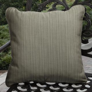 Clara Outdoor Textured Green Throw Pillows Made with Sunbrella (Set of