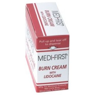 26073 MEDI FIRST 0.9gm Packets of Burn Cream With Lidocaine 25/Box