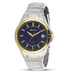 Seiko Mens SGED98 Two tone Stainless Steel Blue Dial Dress Watch