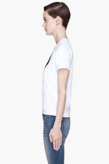 Comme Des Garçons Play  White Black Heart Emblem T shirt for women