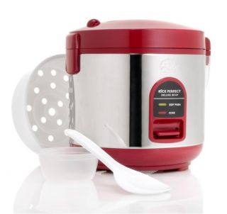 Wolfgang Puck Red 5 cup Heavy duty Rice Cooker with Accessories