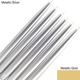 Metallic 12 Inch Taper Candles (Case of 144)
