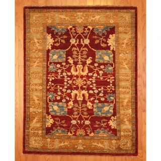 Afghan Hand knotted Vegetable Dye Rust/ Gold Wool Rug (42 x 56