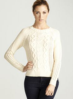 Vivienne Tam Long Sleeved Cableknit Sweater A