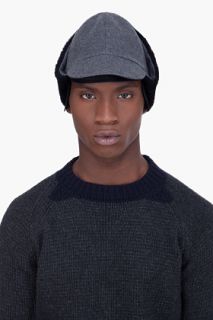 Marni Grey Felt Wool Aviator Hat for men