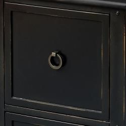 Hand painted Black Chest with File Drawer Storage