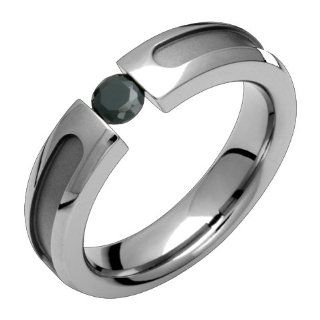 Mensa Black Zirconia Titanium Ring Jewelry