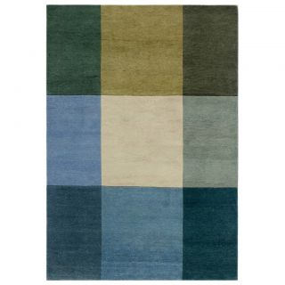 Hand knotted Geometric Light Turquoise Wool Rug (3 x 47) Was $204