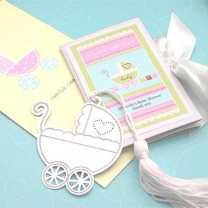 Marked with Love Baby Carriage Bookmark   Baby Shower