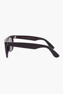 Super Matte Black Flat Top Sunglasses for men