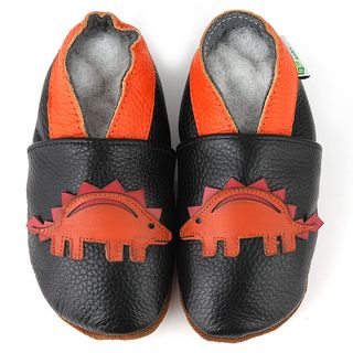 Stegosaurus Soft Sole Leather Baby Shoes