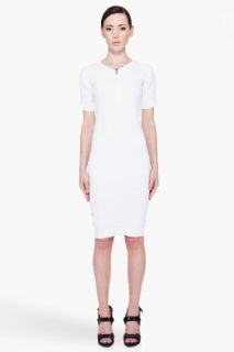 McQ Alexander McQueen White Puckered Knit Dress for women