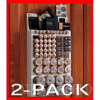 (2 pack) Battery Rack, organizer, by Range Kleen, storage