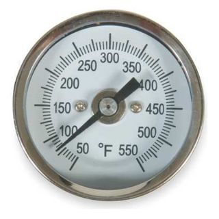 Approved Vendor 1NFX1 Bimetal Thermom, 2 In Dial, 50 to 550F