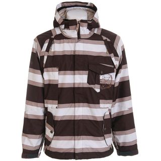 Sessions Mens Large Fire Fly Java Stripe Snowboard Jacket