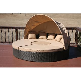 Dunedin 4 piece All weather Resin Wicker Patio Day Bed