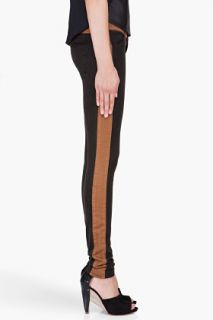 Current/Elliott Brown Trim The Rider Leggings for women