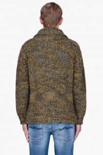 Diesel Mustard Wool Alpaca K jameela Cardigan for men