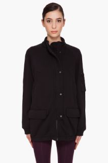 T By Alexander Wang Black Sweatshirt Parka for women