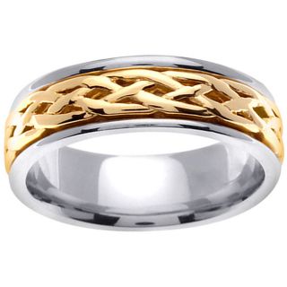 14k Two tone Gold Mens Celtic Design Wedding Band Today $679.99 5.0
