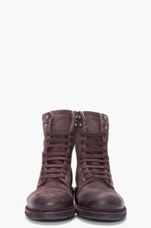 Diesel Espresso Suede Yell Boots for men